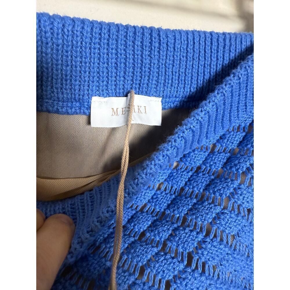 Meshki Lorenza Knit A-Line Mini Skirt in Periwinkle Sz. L - Picture 4 of 9